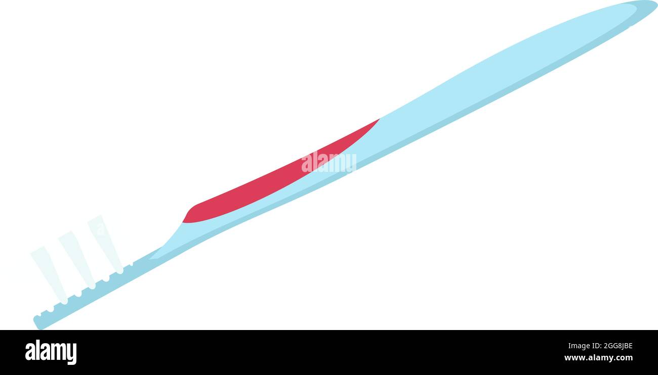 Blaue Zahnbürste, Illustration, Vektor auf weißem Hintergrund. Stock Vektor Blaue Zahnbürste, Illustration, Vektor auf weißem Hintergrund. Stock Vektor