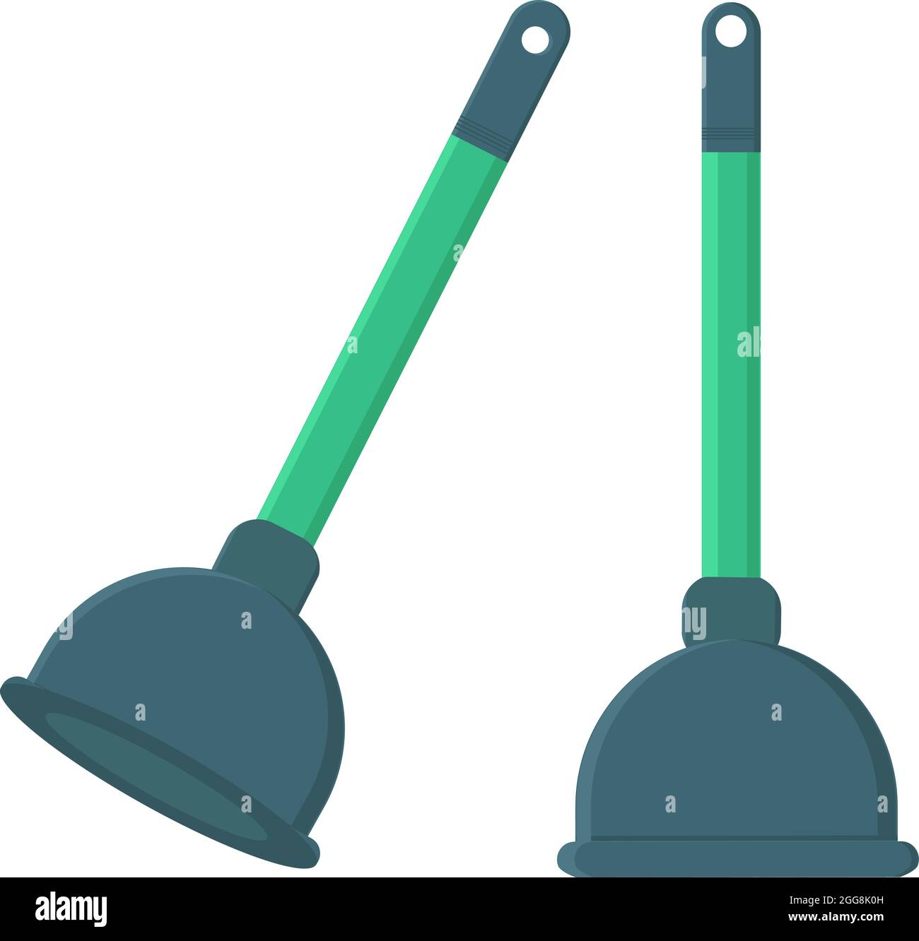 Blauer Toilettenkolben, Abbildung, Vektor auf weißem Hintergrund. Stock Vektor Blauer Toilettenkolben, Abbildung, Vektor auf weißem Hintergrund. Stock Vektor