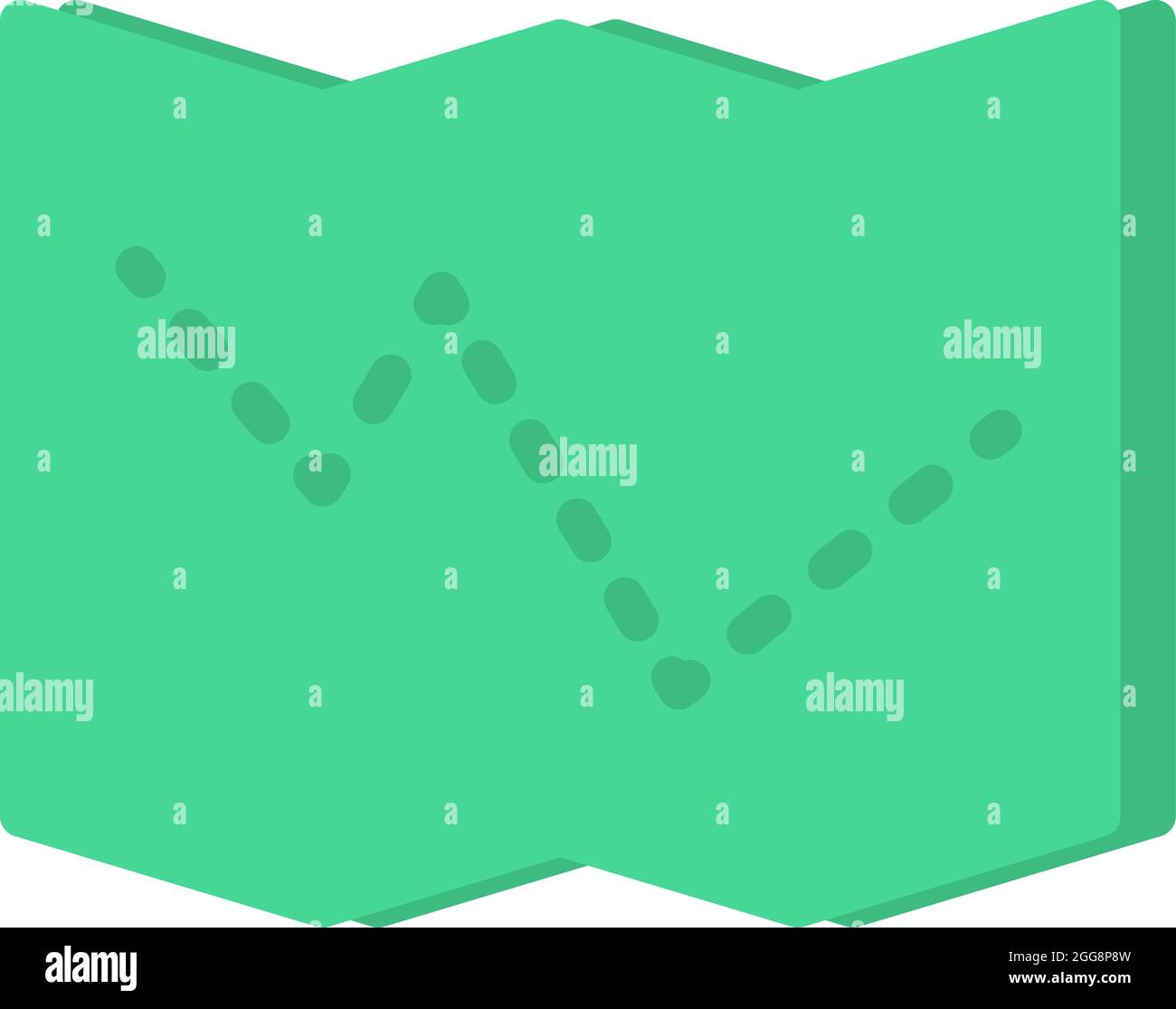 Karten-Symbol, Illustration, Vektor, auf weißem Hintergrund. Stock Vektor