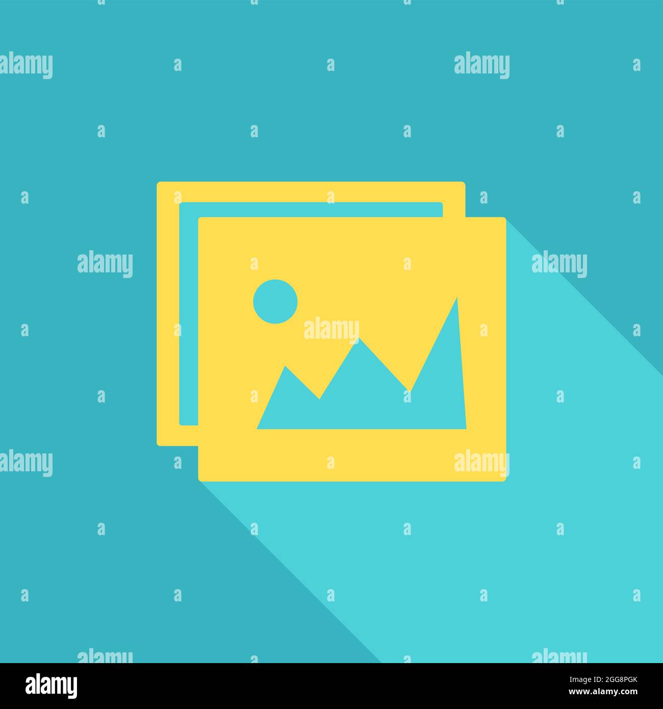 Gelbes Bild, Illustration, Vektor, auf weißem Hintergrund. Stock Vektor