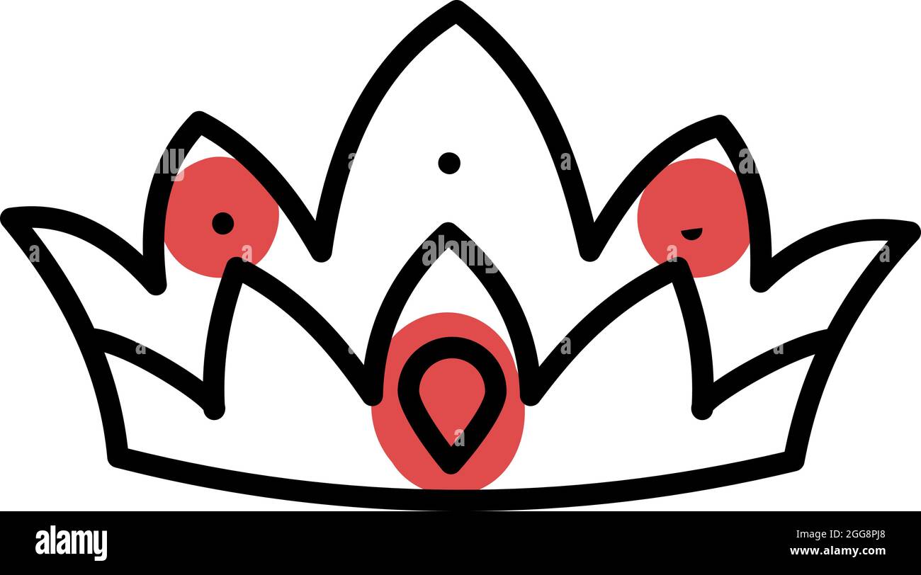 Monarchkrone, Illustration, Vektor, auf weißem Hintergrund. Stock Vektor