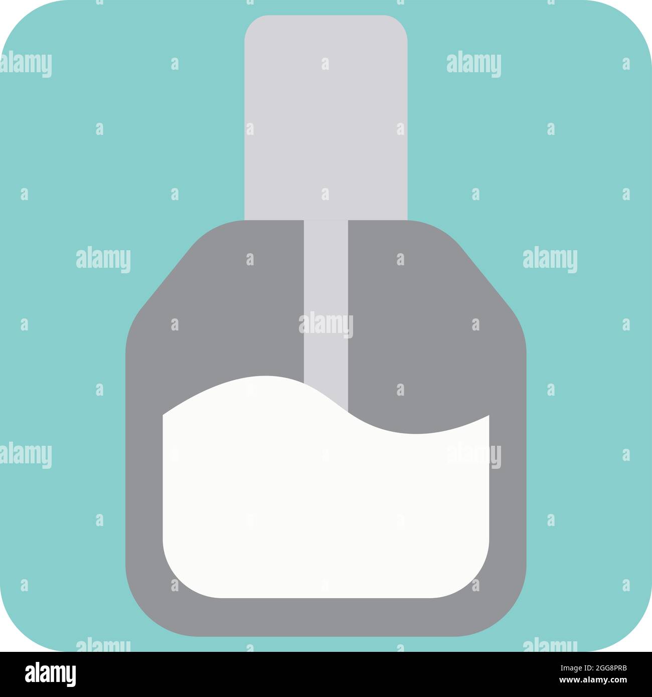 Weißer Nagellack, Illustration, Vektor, auf weißem Hintergrund. Stock Vektor