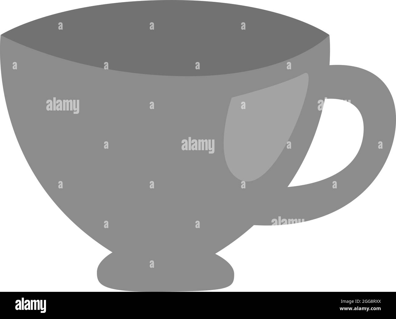 Kaffee in kleiner Porzellanbecher, Illustration, Vektor, auf weißem Hintergrund. Stock Vektor