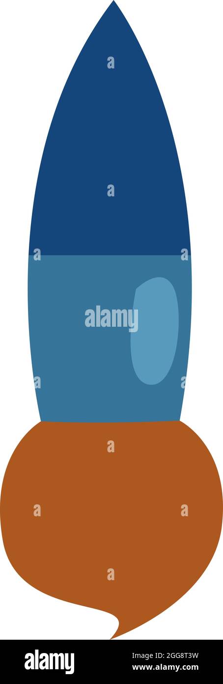 Blauer Malpinsel, Illustration, Vektor, auf weißem Hintergrund. Stock Vektor Blauer Malpinsel, Illustration, Vektor, auf weißem Hintergrund. Stock Vektor
