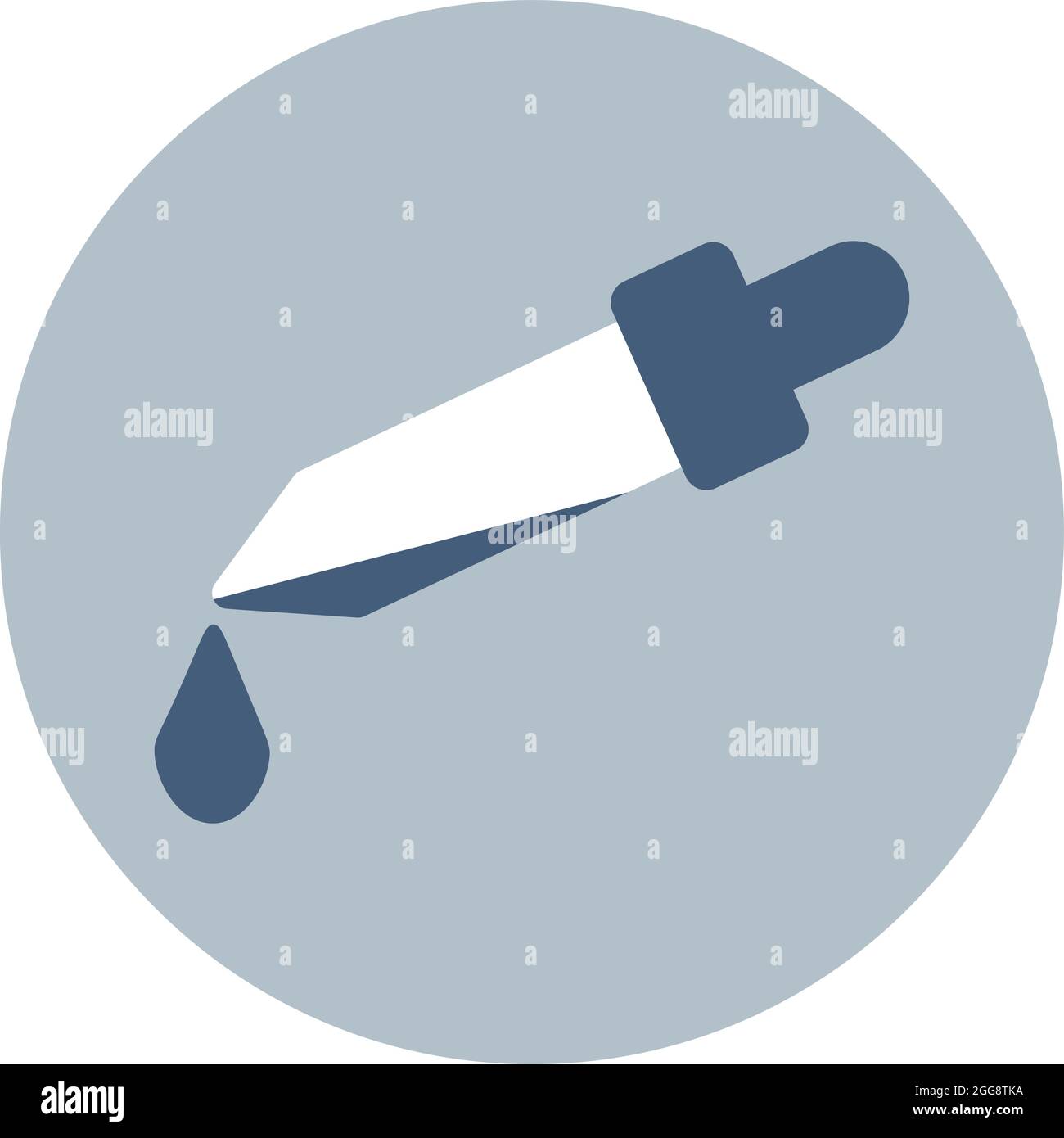 Medizinische Pipette, Illustration, Vektor, auf weißem Hintergrund. Stock Vektor