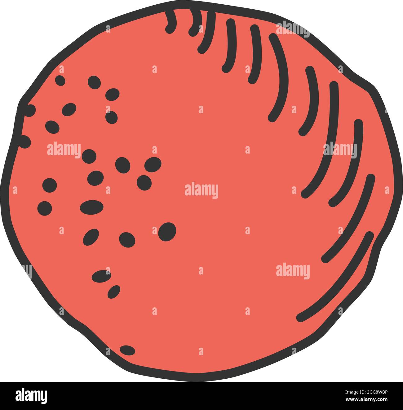 Roter Planet, Illustration, Vektor, auf weißem Hintergrund. Stock Vektor