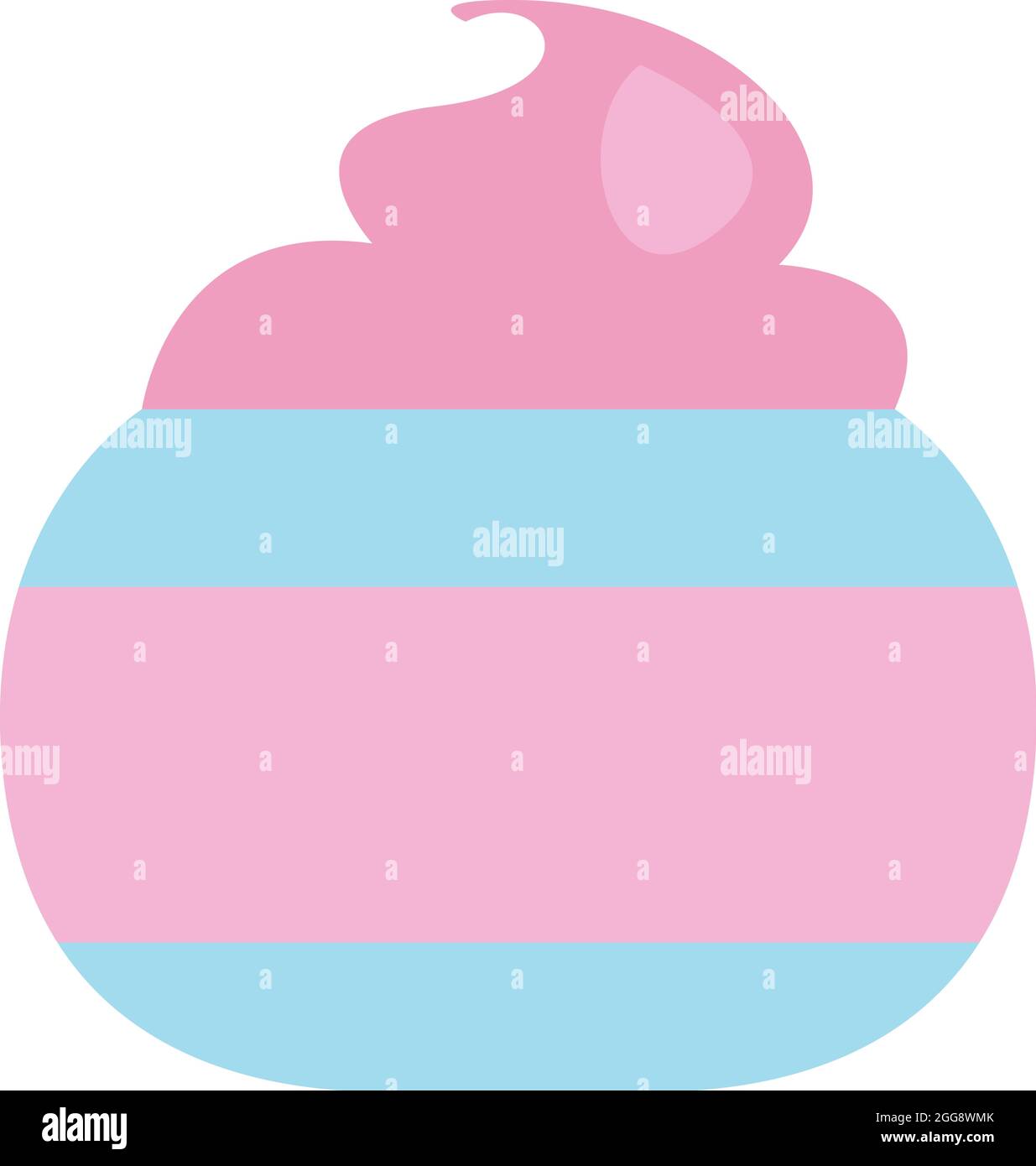 Körpercreme in Schale, Illustration, Vektor, auf weißem Hintergrund. Stock Vektor