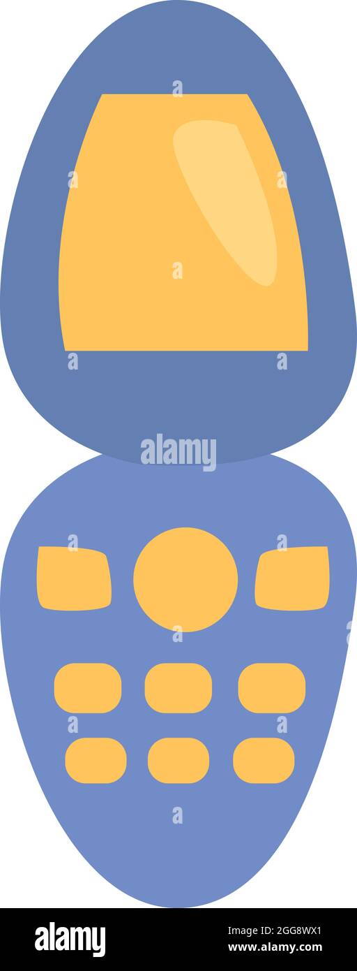 Altes Handy, Illustration, Vektor, auf weißem Hintergrund. Stock Vektor