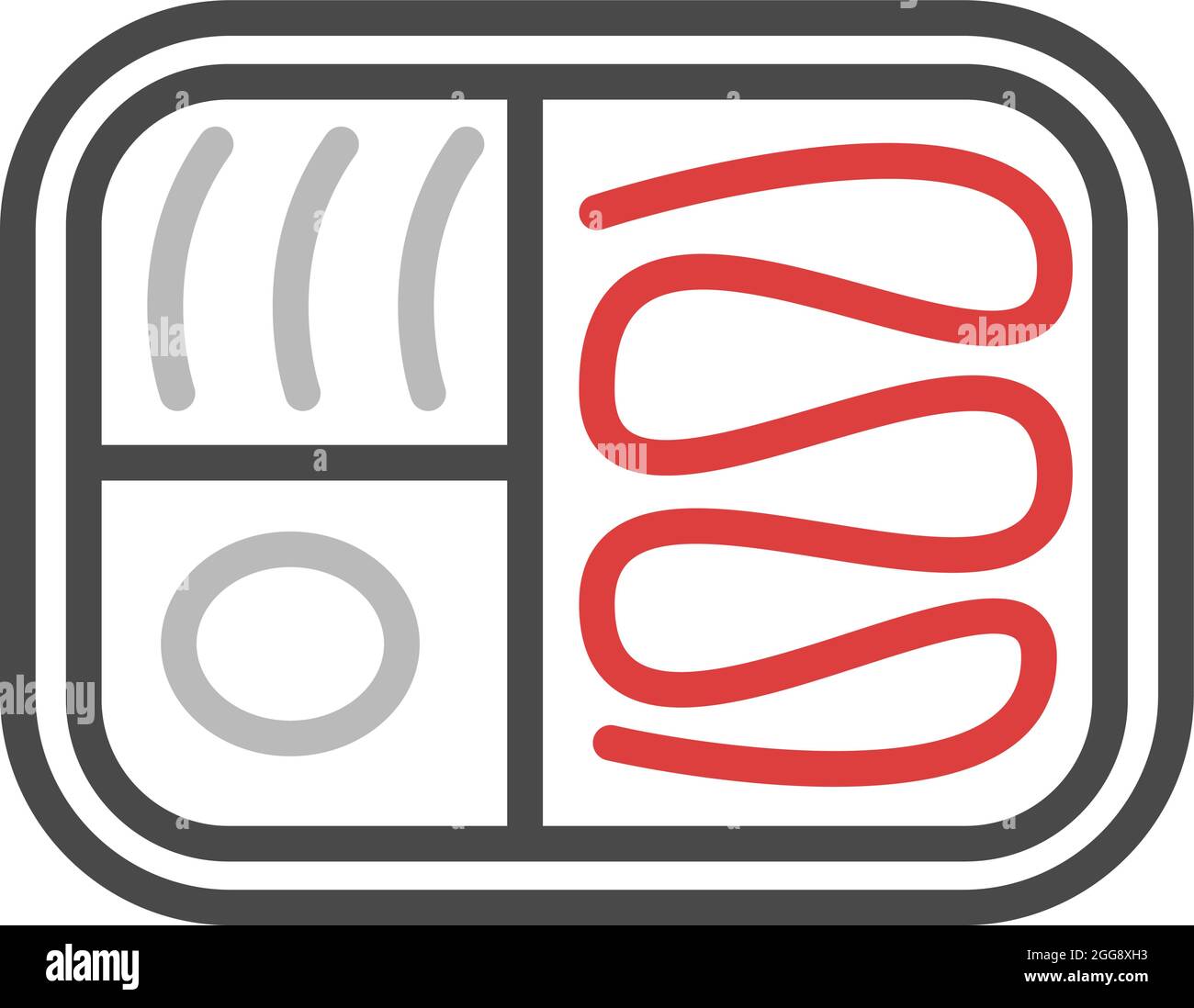 Office Lunch, Illustration, Vektor, auf weißem Hintergrund. Stock Vektor
