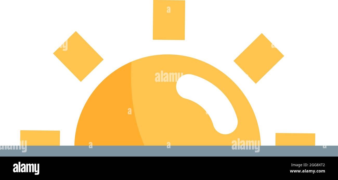 Sonnenuntergang, Illustration, Vektor, auf weißem Hintergrund. Stock Vektor