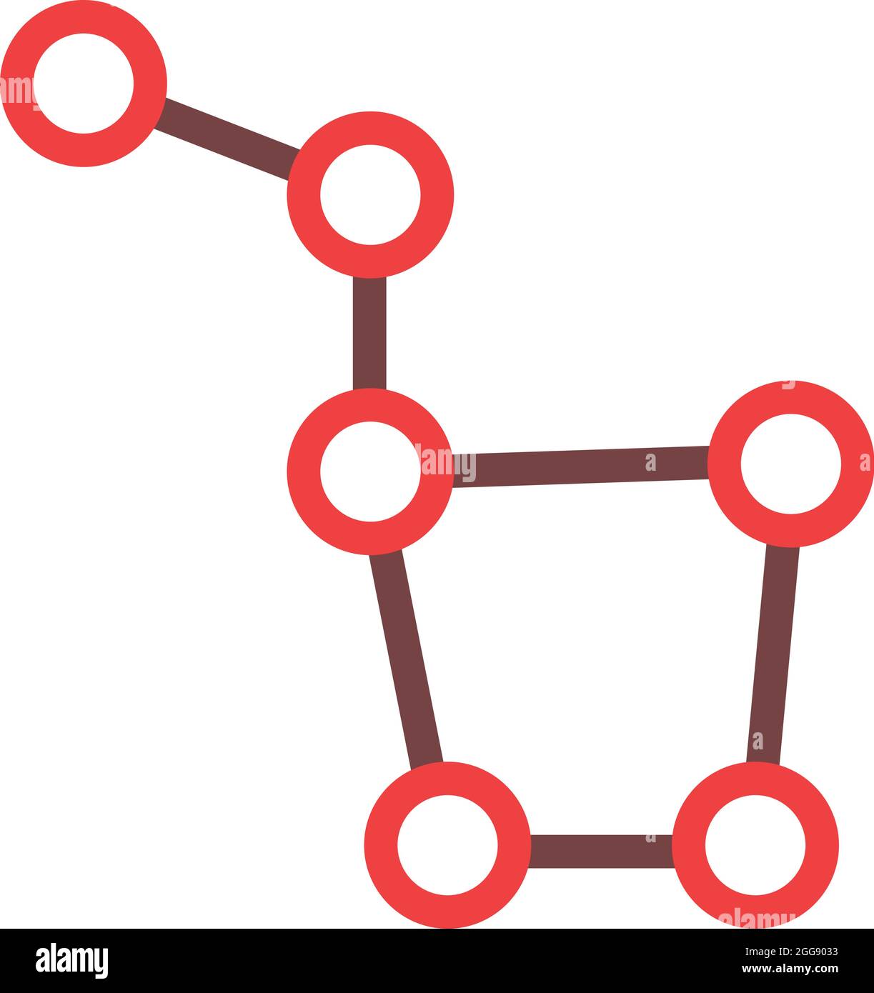 Sternkonstellation, Illustration, Vektor, auf weißem Hintergrund. Stock Vektor