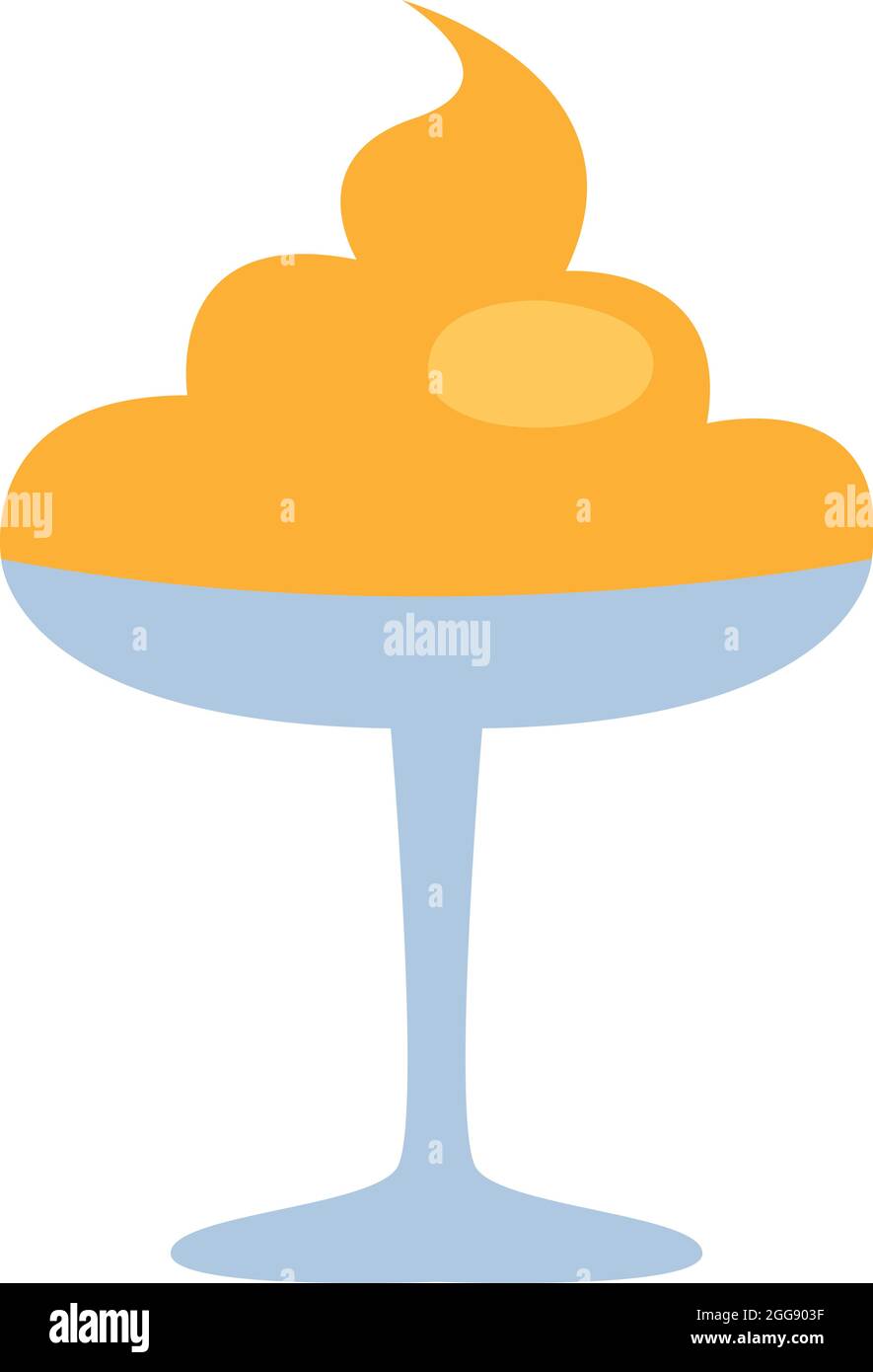 Sommerdessert, Illustration, Vektor, auf weißem Hintergrund. Stock Vektor