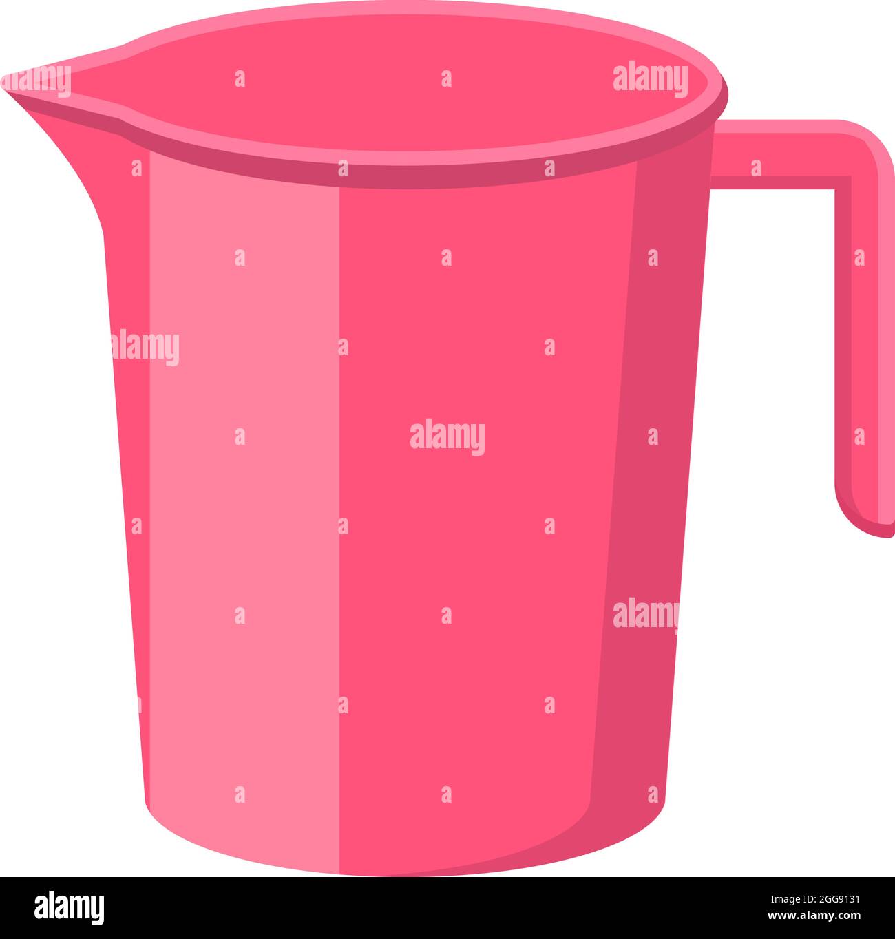 Rosa Badetasse, Illustration, Vektor auf weißem Hintergrund. Stock Vektor