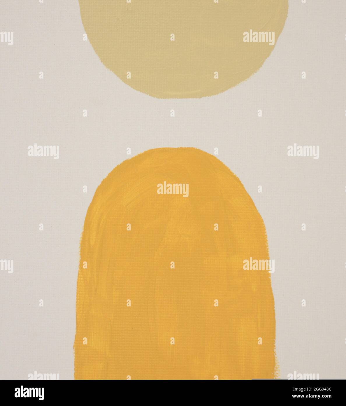 Handgefertigte minimalistische geometrische abstrakte Kunstwerke aus der Mitte des Jahrhunderts. Boho, skandinavische moderne Wandkunst. Handgezeichnetes Acryl auf Leinwand. Stockfoto