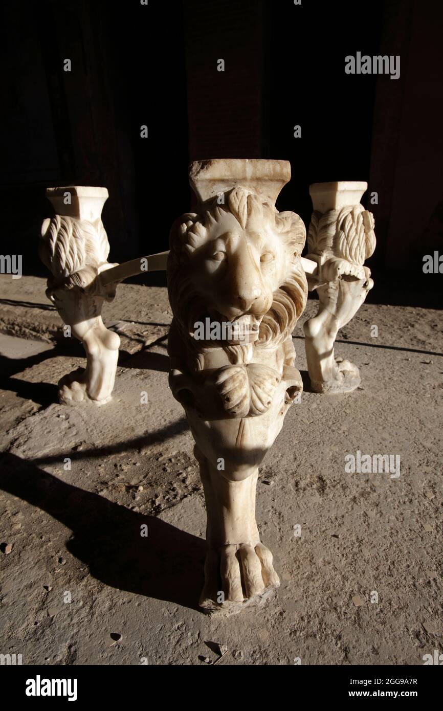Detail der Überreste in Pompeji, Neapel, Italien Stockfoto