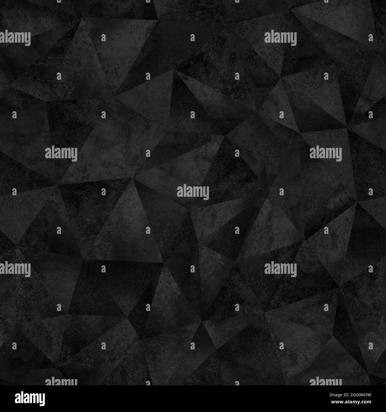 Abstrakte geometrische Dreiecke nahtloses Muster. Wasserfarbe schwarz handgezeichnete Textur. Aquarell Collage Illustration mit geometrischen Dreiecksformen. P Stockfoto