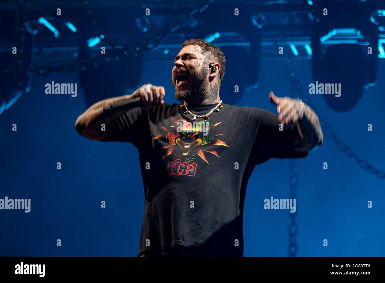 Leeds, Großbritannien. 29. August 2021, Post Malone beendet Leeds Festival 2021 .Bramham Park Credit: Jason Richardson/ Stockfoto