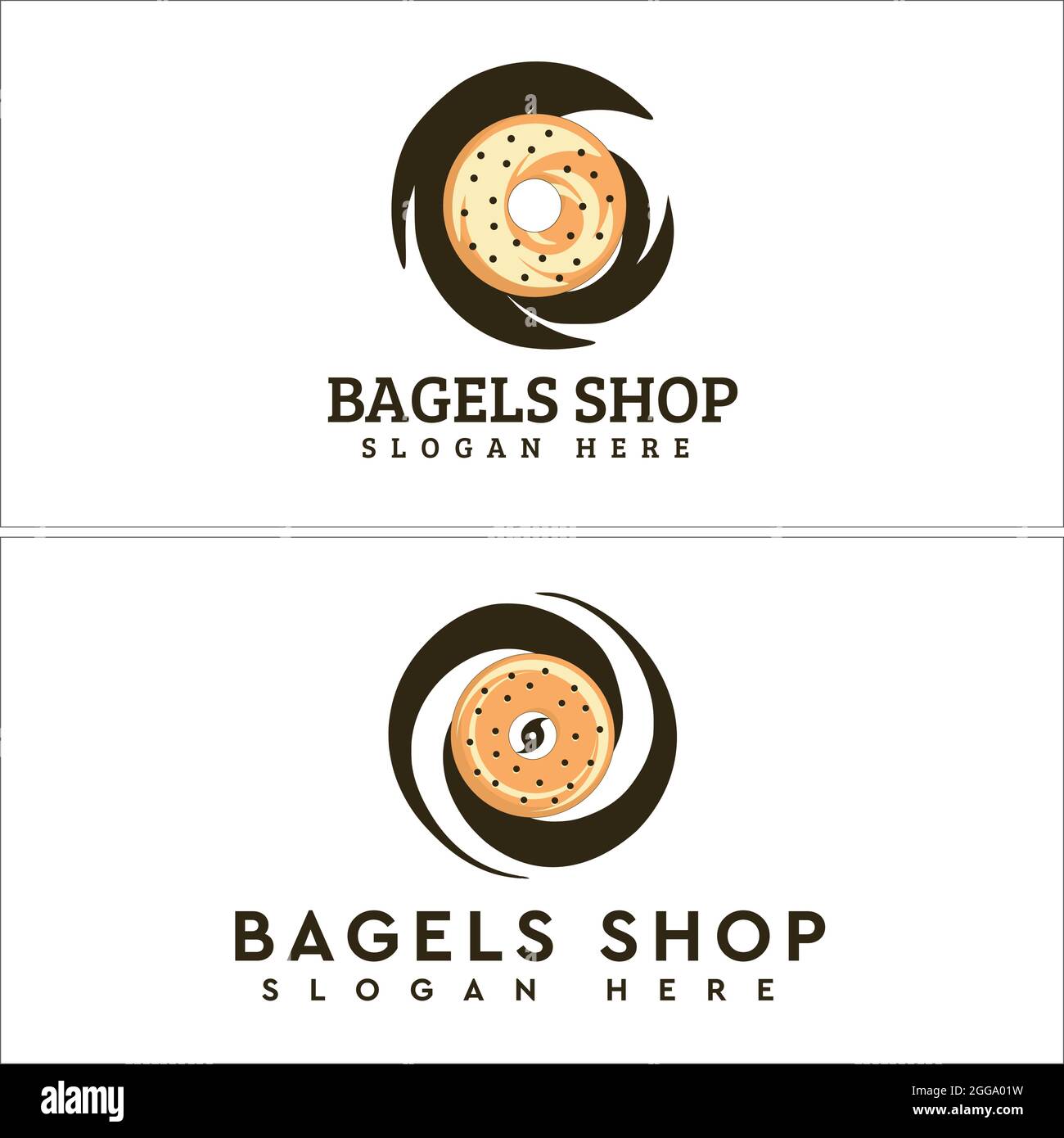 Bagels-Symbol-Logo-Vektor Stock Vektor