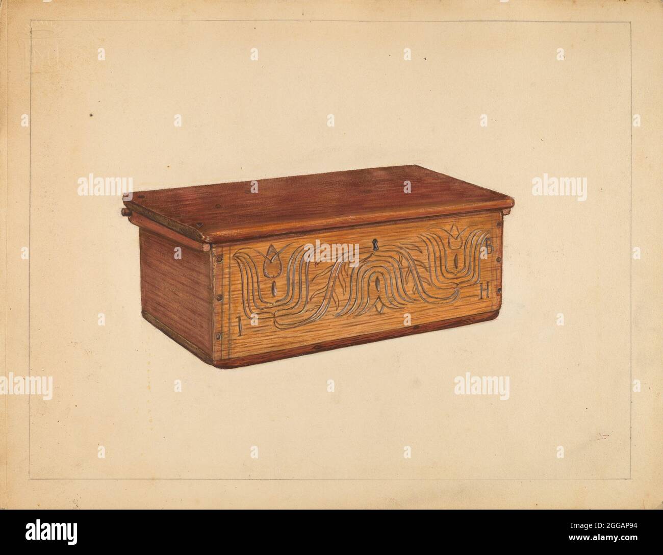 Bible Box, c. 1936. Stockfoto