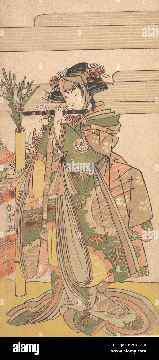 Der dritte Segawa Kikunojo als Frau, ca. 1780. Stockfoto