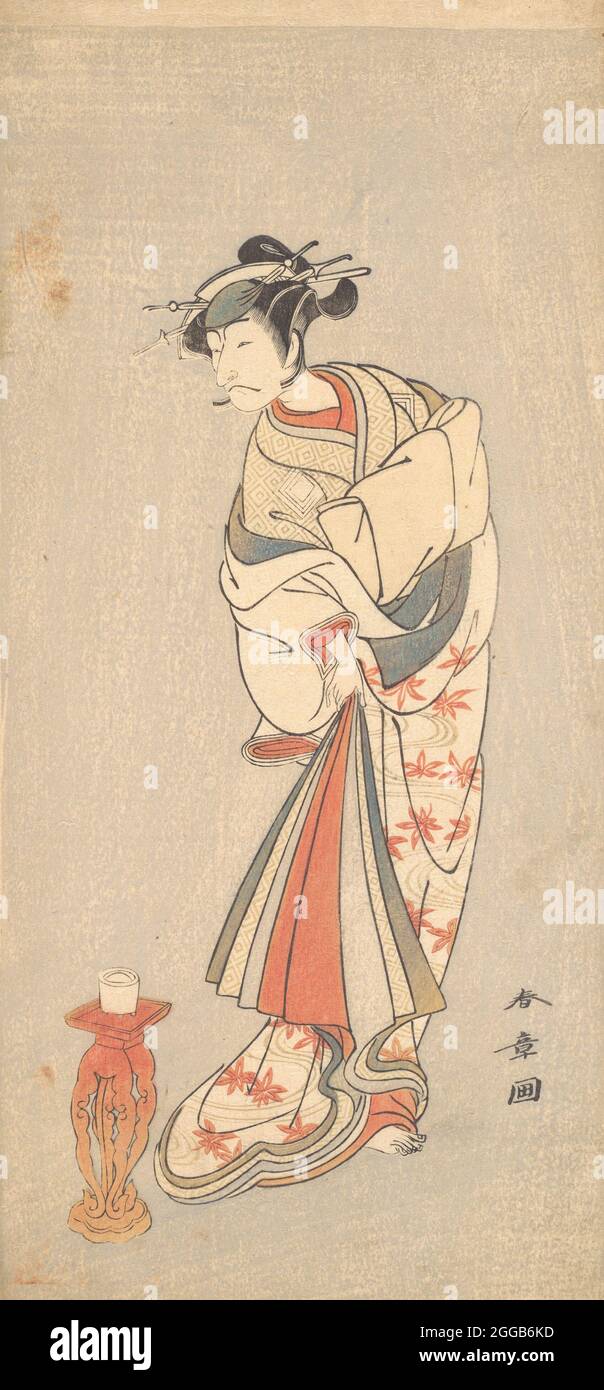 Der Schauspieler Ichikawa Danjuro V in der Rolle einer Frau, 1772. Stockfoto