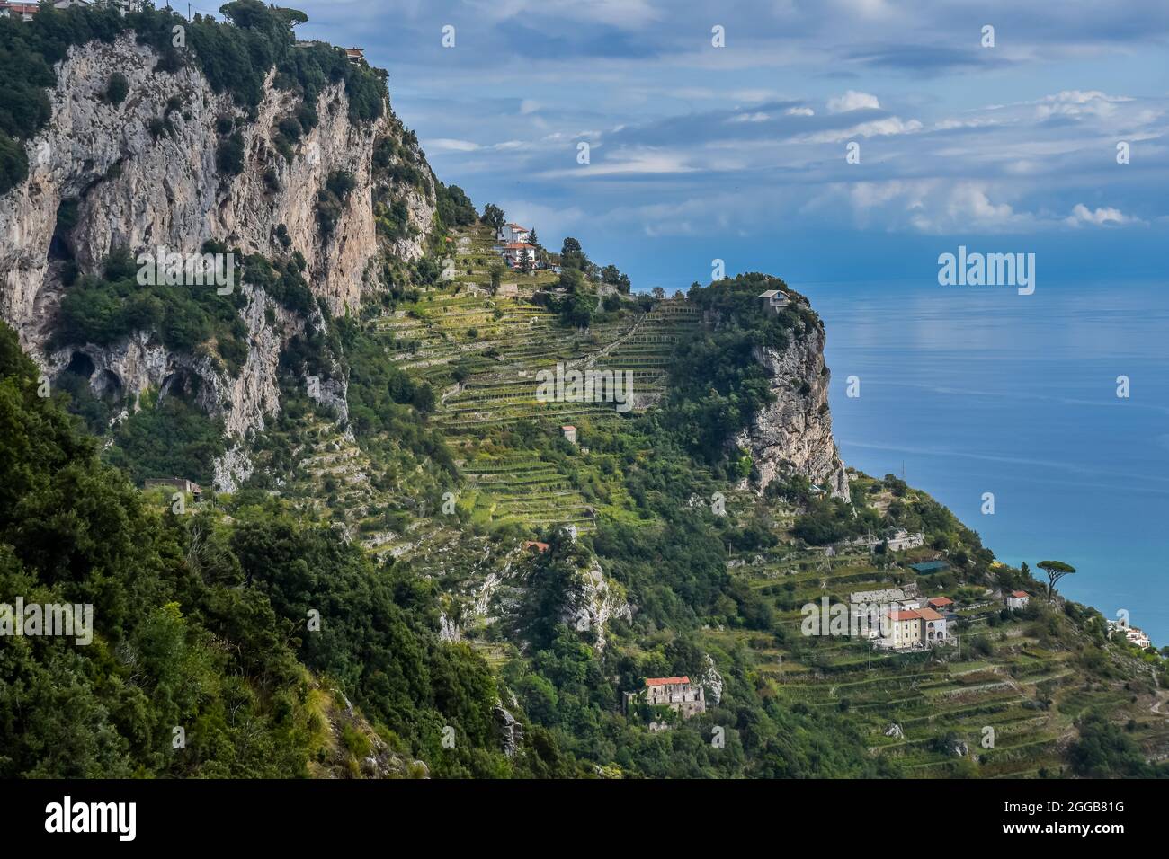 Wandern auf dem Weg des Sentiero degli Dei (Pfad der Götter), Amalfiküste Stockfoto