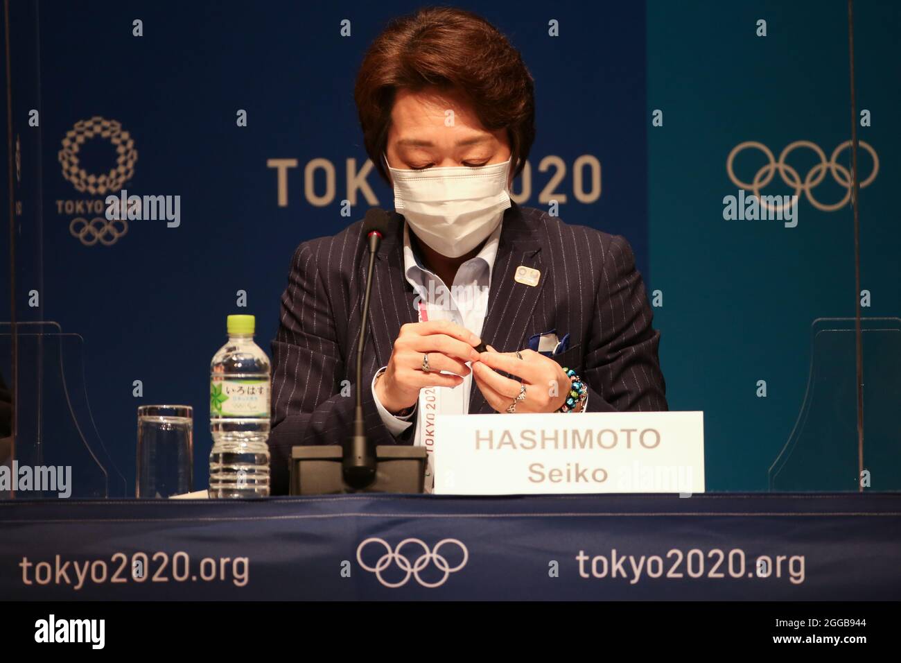 20. JULI 2021 - TOKIO, JAPAN: HASHIMOTO Seiko, Präsident des Tokyo 2020 Organizing Committee, während des Tokyo 2020 Briefing über die 138. IOC SES Stockfoto