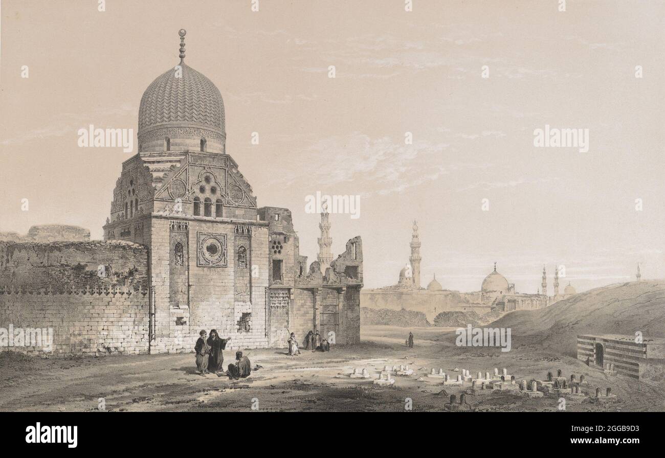 84. Tombeau du Sultan Tarabey, 1843. Mausoleum von Tarabay al-Sharifi, Kairo. Stockfoto