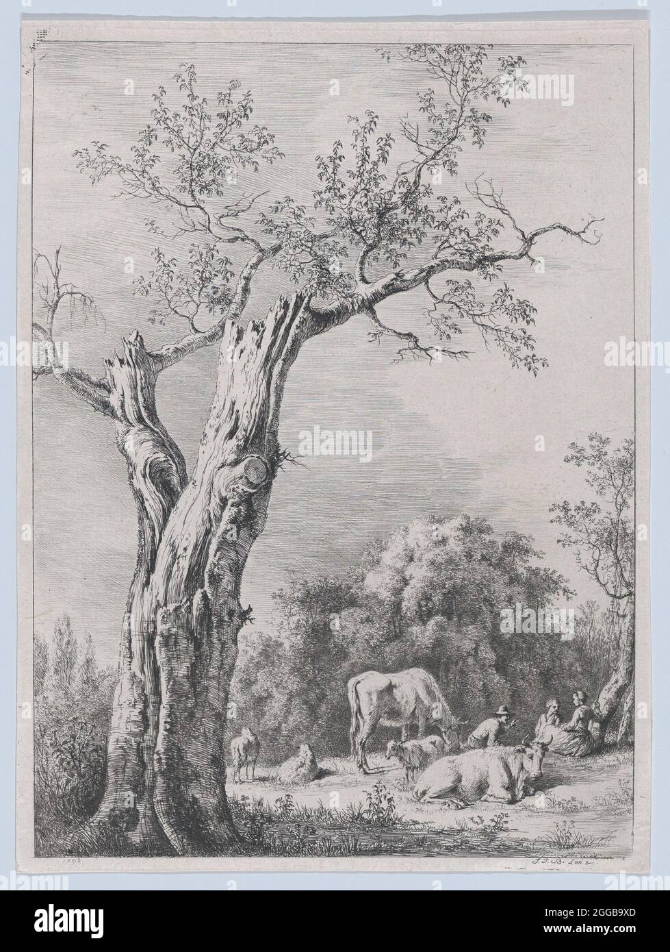 Frühling, nach einer Zeichnung in Saint-Chamond, 1795. Stockfoto