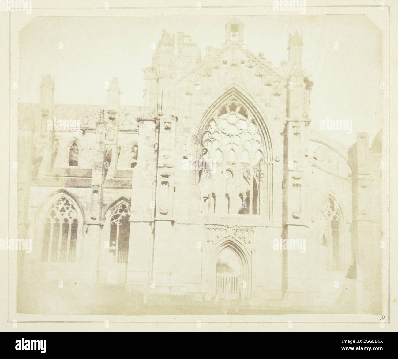 Melrose Abbey, 1844. Eine Arbeit aus gesalzenem Papierdruck, Platte viii aus dem Album "Sun picts in scotland" (1845). Stockfoto