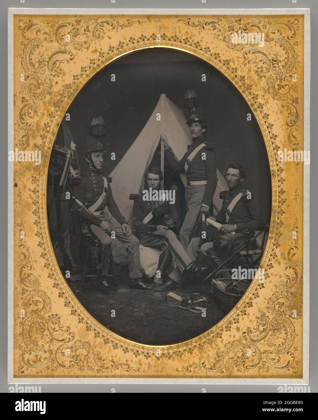 Ohne Titel (New Yorker Milizionäre), 1855. Ein Werk aus Daguerreotypie. Stockfoto Ohne Titel (New Yorker Milizionäre), 1855. Ein Werk aus Daguerreotypie. Stockfoto