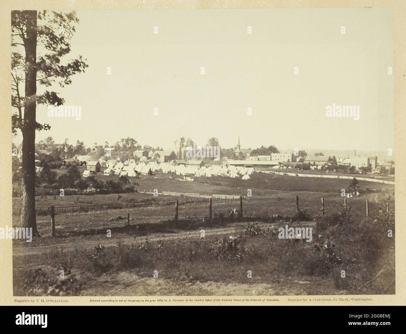 Culpeper, Virginia, November 1863. Militärlager. Albumin-Druck, pl. 48 aus dem Album "Gardner's Photographic Sketch Book of the war, Volume I" (1866) Stockfoto