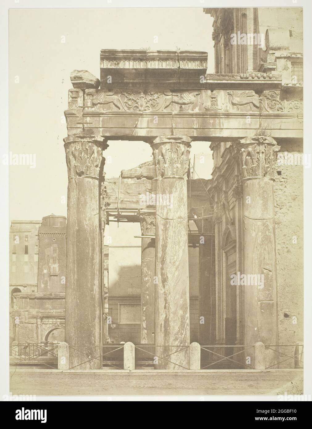 Forum Romanum, Antonio und Faustina, c. 1857. Ein Werk aus Albumin-Druck, aus "Fotografien von Ansichten von rom" (c. L 1857, S. Stockfoto