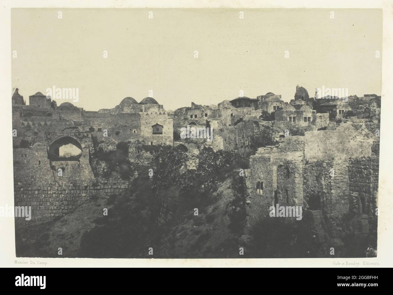 Quartier Ocidental, J&#xe9;rusalem; Palestine, 1849/51, gedruckt 1852. Eine Arbeit aus gesalzenem Papierdruck, Platte 116 aus dem Album "egypte, nubie, palestine et syrie" (1852). Stockfoto