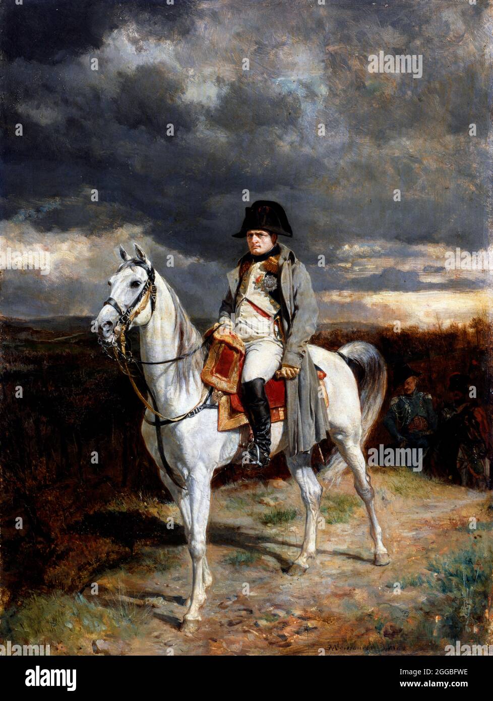 Napoleon Bonaparte, 1814 von Ernest Meissonier, Öl auf Tafel, 1862 Stockfoto