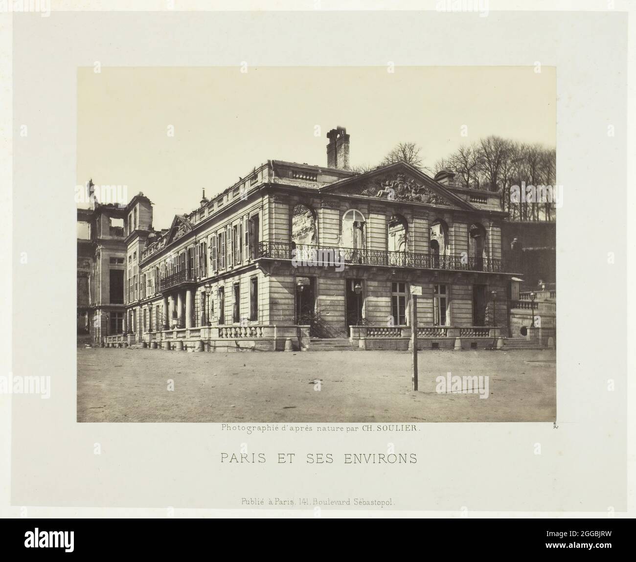 Palais de Saint-Cloud, 1870/71. Albumendruck, aus der Serie "Paris et ses environs". Stockfoto