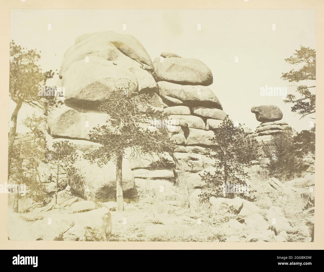 Granite Rock, Buford Station, Laramie Mountains, 1868/69. Albumendruck, pl. ii aus dem Album "Sun Pictures of Rocky Mountain Scenery" (1870). Stockfoto