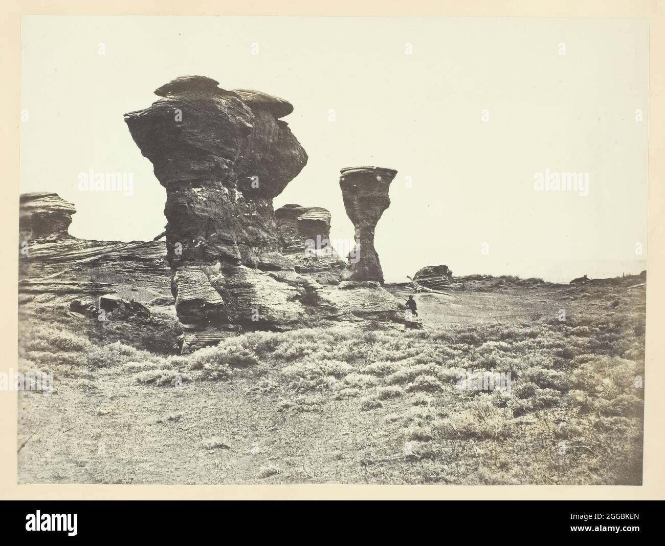 Dial Rock, Red Buttes, Laramie Plains, 1868/69. Albumendruck, pl. v aus dem Album "Sun Pictures of Rocky Mountain Scenery" (1870). Stockfoto