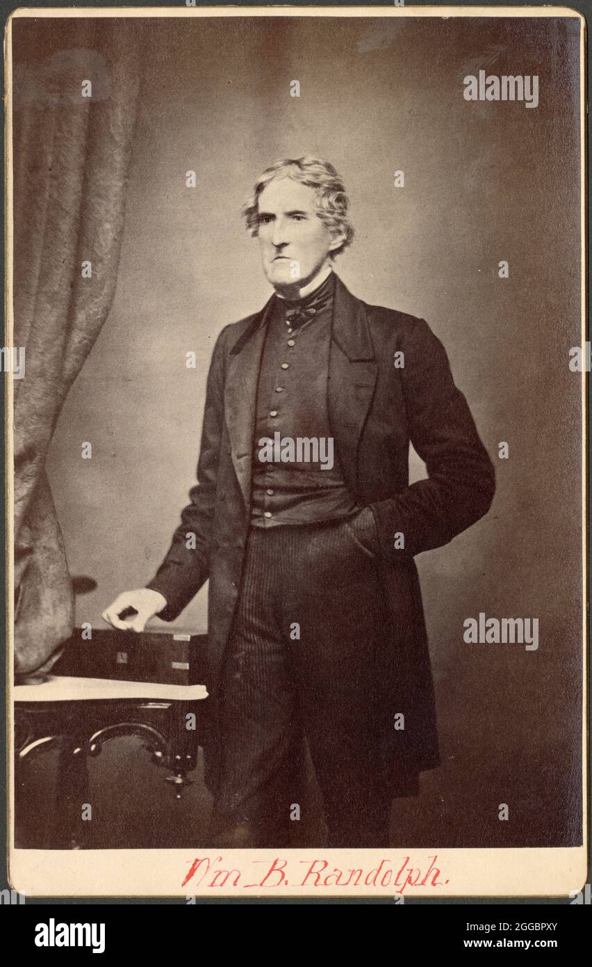 Porträt von William Beverley Randolph (1790-1868), vor 1868. Stockfoto