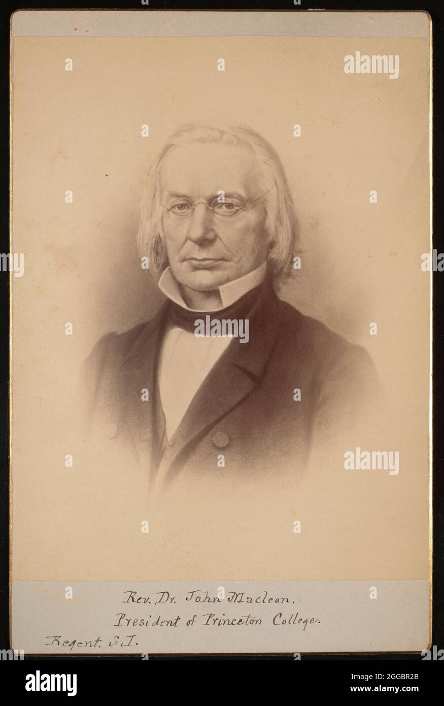 Porträt von John Maclean (1800-1886), um 1882. Foto des Wachsmalstift-Porträts von Henry Ulke nach einer Fotografie von Trenton Photograph &amp; Art Gallery. Stockfoto