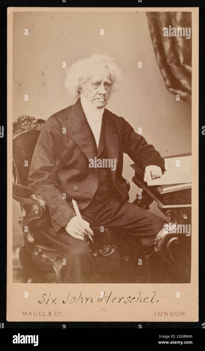 Porträt von Sir John Frederick William Herschel (1792-1871), vor 1871. Stockfoto