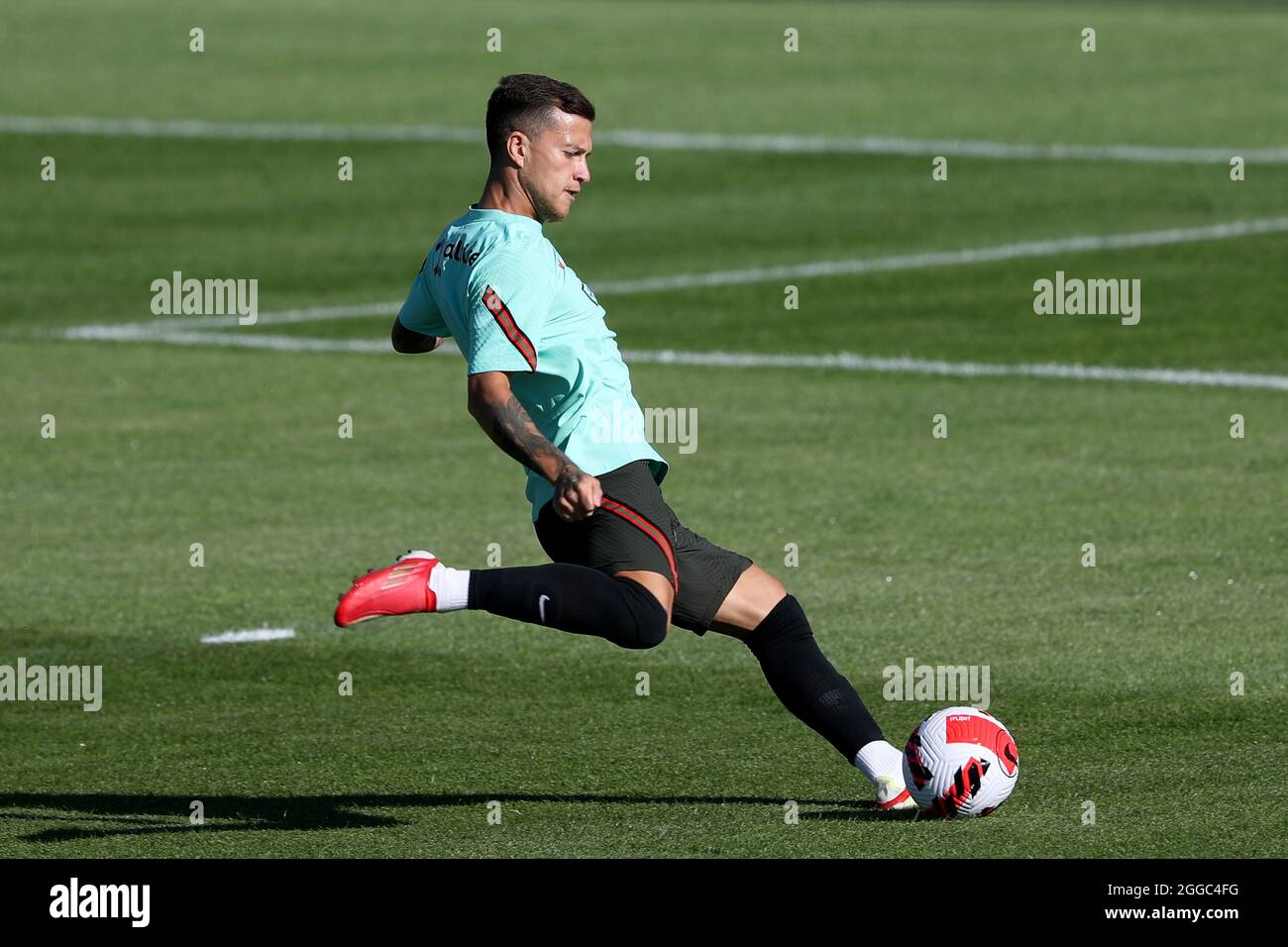 Turin Italien 24 Marz 2021 Cristiano Ronaldo Von Portugal Gesten Wahrend Der Fifa World Cup 2022 Katar Qualifying Fussballspiel Zwischen Portugal Und Aserbaidschan Portugal Steht Aserbaidschan An Einem Neutralen Ort In