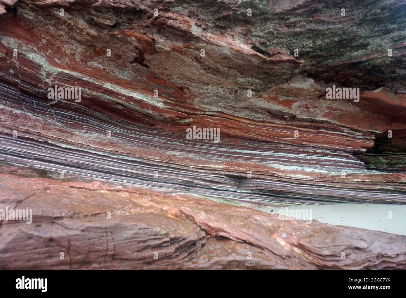 Schichten von Felsen - Küste Stockfoto