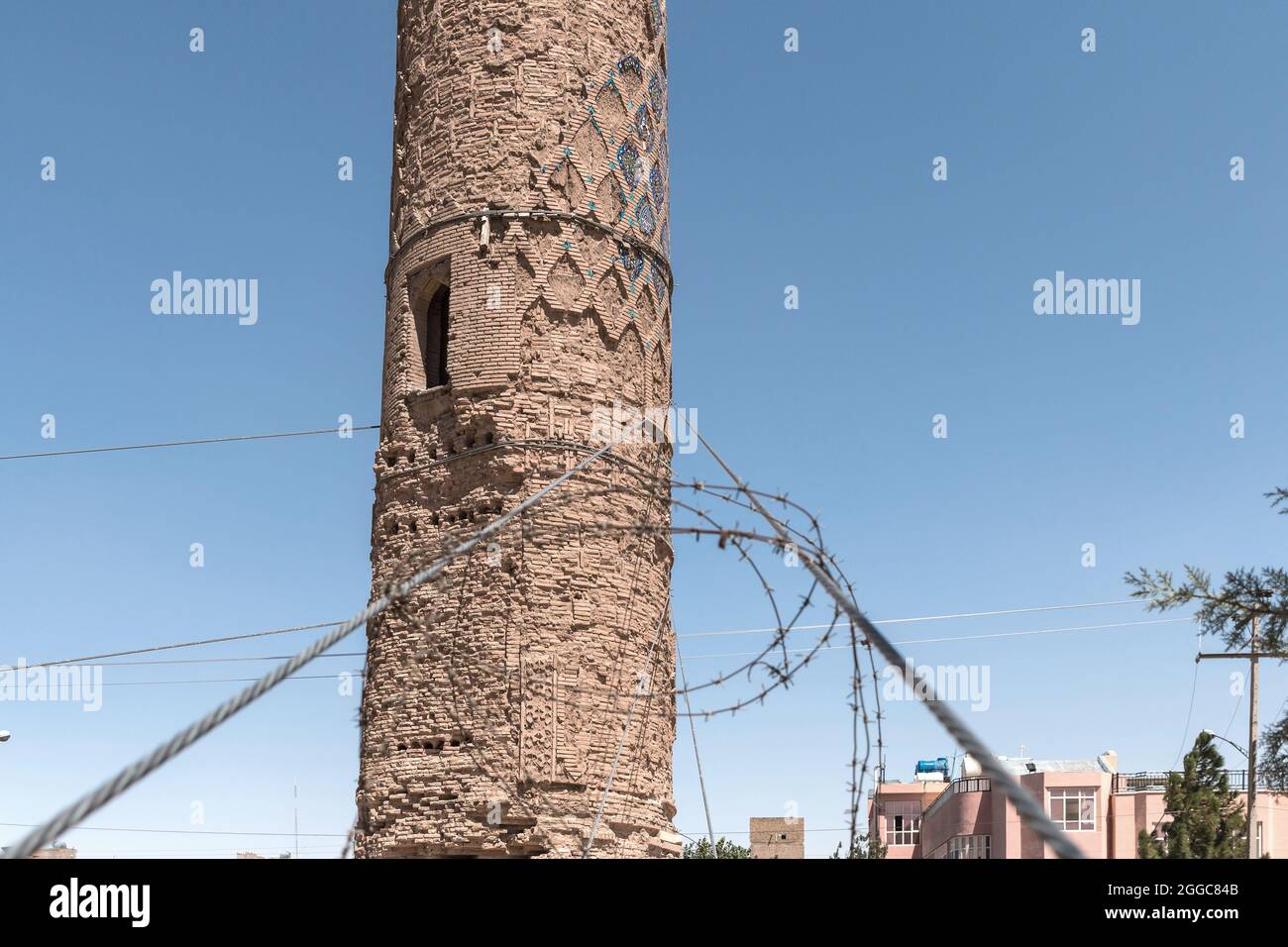 Die Minarette Von Musalla Ruiniert, Herat Afghanistan Stockfoto