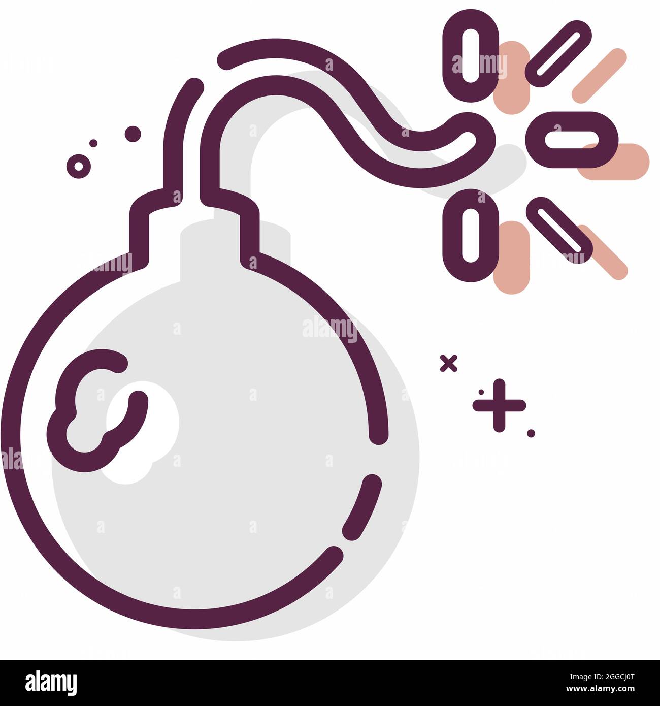 Icon Vector of Bomb - MBE Syle - einfache Illustration, editierbare Kontur, Design Template Vector, gut für Drucke, Poster, Werbung, Ankündigungen Stock Vektor