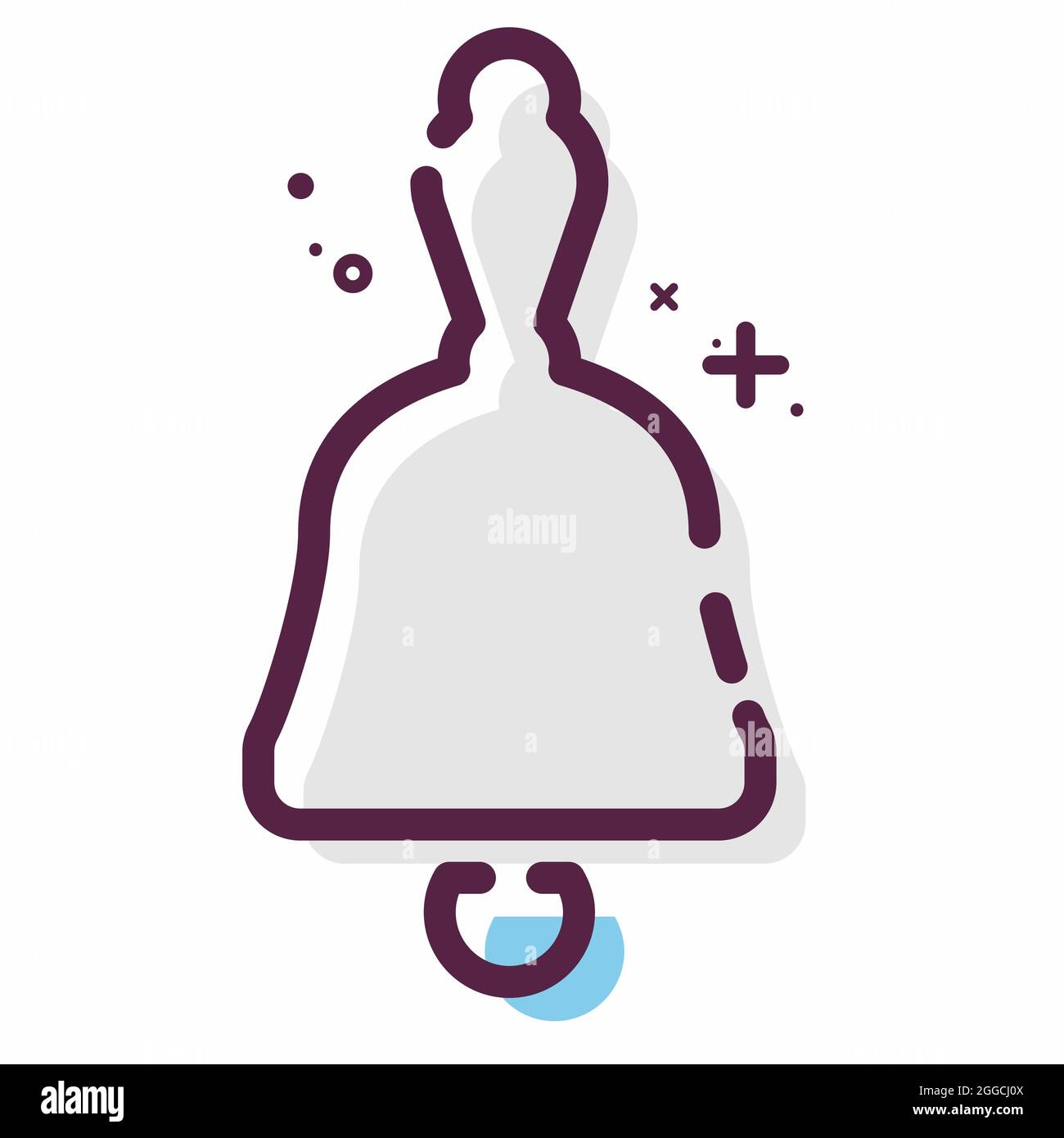 Icon Vector of Bell - MBE Syle - einfache Illustration, editierbare Kontur, Design Template Vector, gut für Drucke, Poster, Werbung, Ankündigungen Stock Vektor