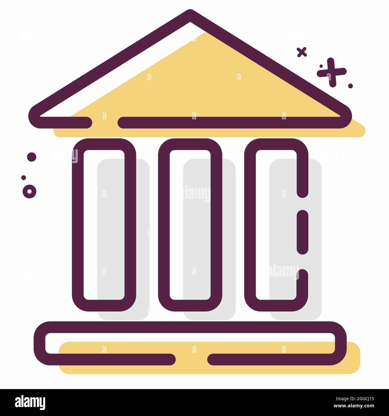 Icon Vector of Building - MBE Syle - einfache Illustration, editierbare Kontur, Design Template Vector, gut für Drucke, Poster, Werbung, Ankündigung Stock Vektor