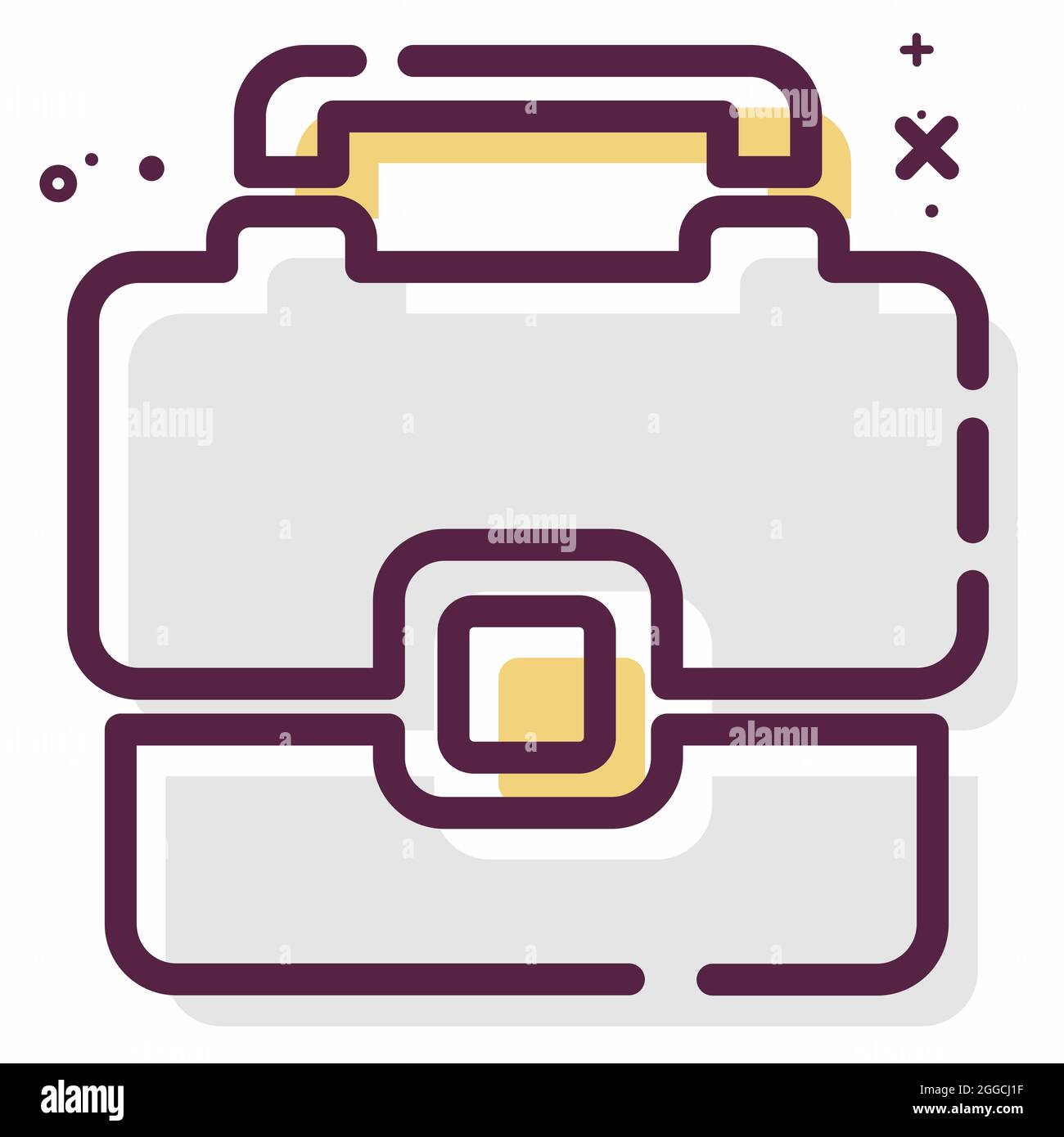 Symbolvektor für Aktenkoffer - MBE Syle - einfache Illustration, editierbare Kontur, Design-Vorlagen-Vektor, gut für Drucke, Poster, Ankündigungen, ankündigen Stock Vektor