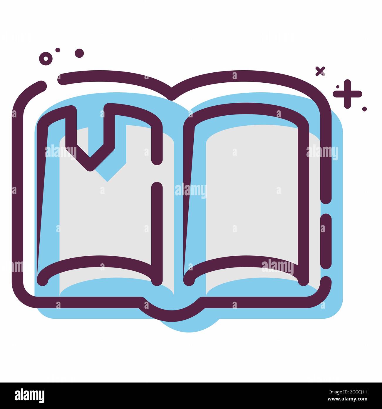 Icon Vector of Book - MBE Syle - einfache Illustration, editierbare Kontur, Design Template Vector, gut für Drucke, Poster, Werbung, Ankündigungen Stock Vektor