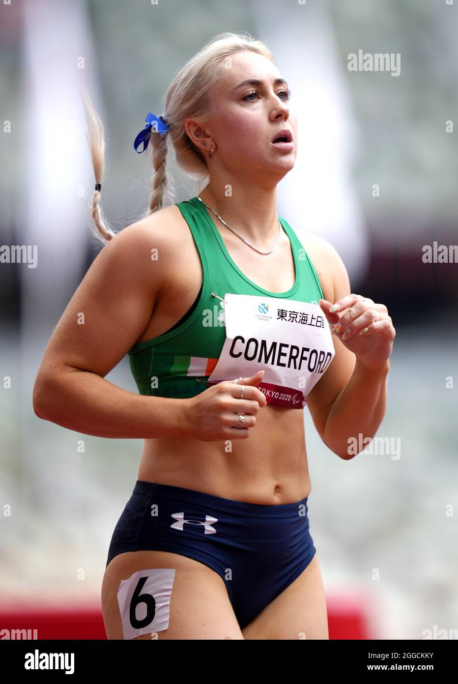 Irlands Orla Comerford bei der T13-Heat 3 der Frauen im Olympiastadion am siebten Tag der Paralympischen Spiele in Tokio 2020 in Japan. Bilddatum: Dienstag, 31. August 2021. Stockfoto